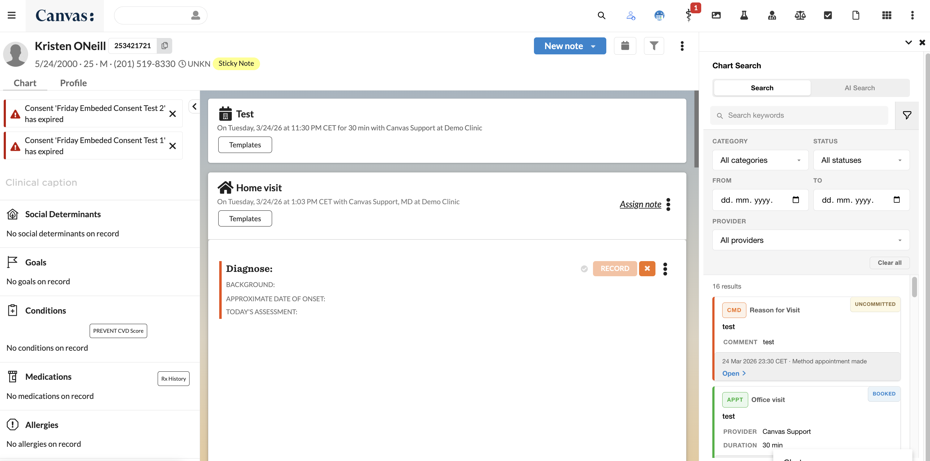 Narrow keyword results by category, status, date range, and provider.